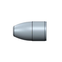 9mm 135 grain flat round nose bevel base mold
